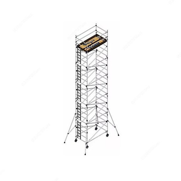 Unique Double Width Scaffolding Tower, USDW-11-30, Aluminium, 11.30 Mtrs, 250 Kg
