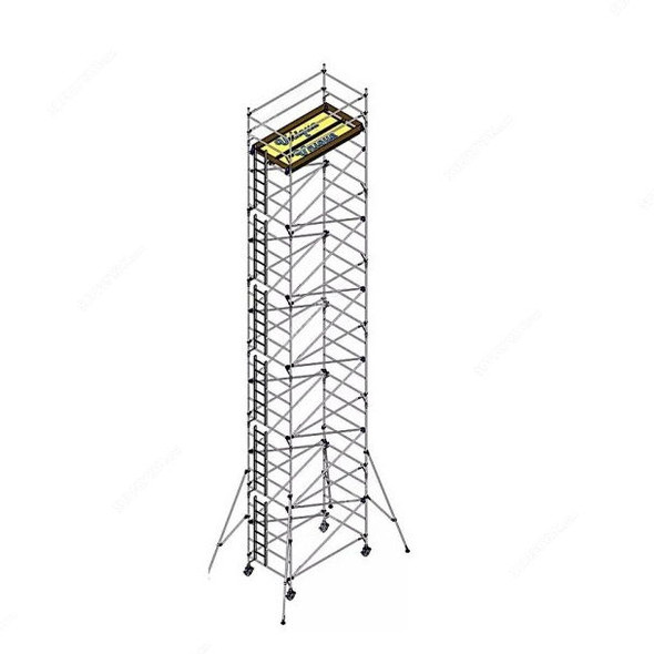 Unique Double Width Scaffolding Tower, USDW-13-30, Aluminium, 13.30 Mtrs, 250 Kg