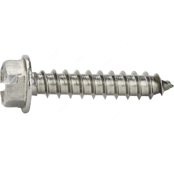 All Screw Fasteners Self Tapping Screw, Slotted Hex Head, M6.3 x 19MM, 500 Pcs/Pack
