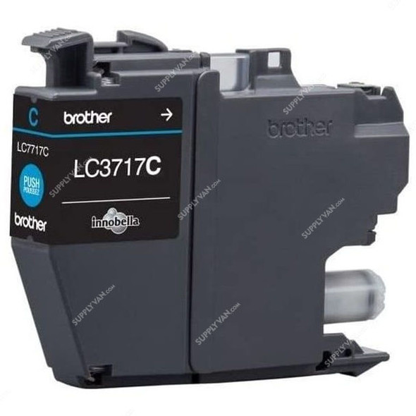Brother Ink Cartridge, LC3717C, 550 Pages, Cyan