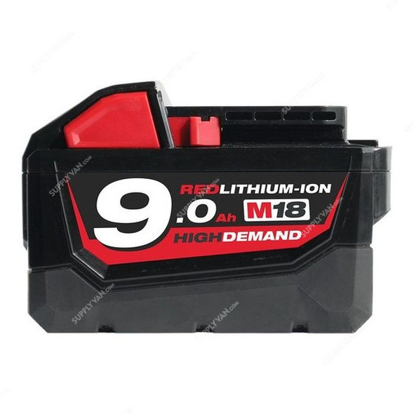 Milwaukee RedLithium Battery, M18B9, 18V, 9.0Ah