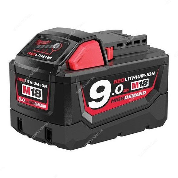 Milwaukee RedLithium Battery, M18B9, 18V, 9.0Ah