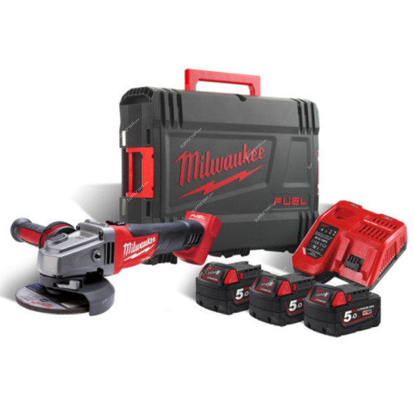 Milwaukee Fuel Angle Grinder Kit, M18CAG125X-503X, 8500 RPM, 125MM, 18V, 6 Pcs/Kit