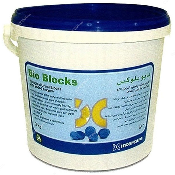 Intercare Biological Urinal Block, Citrus, 3 Kg/Pack