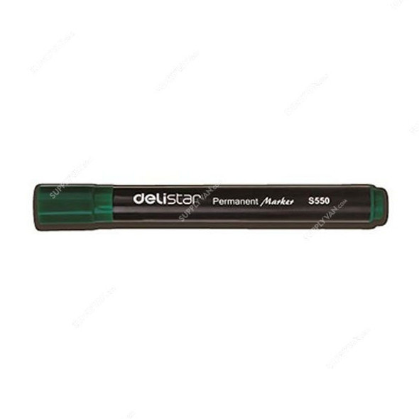 Deli Permanent Marker, ES550A, Green, 12 Pcs/Pack