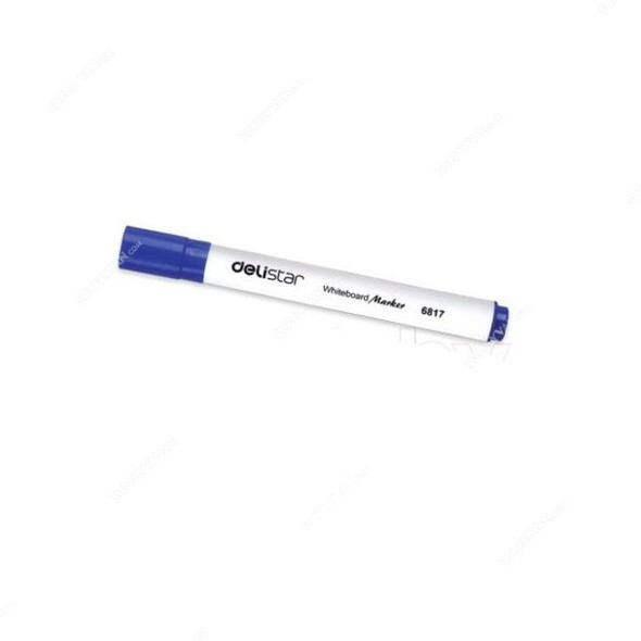 Deli Whiteboard Marker, E6817A, 2MM, Blue, 12 Pcs/Pack