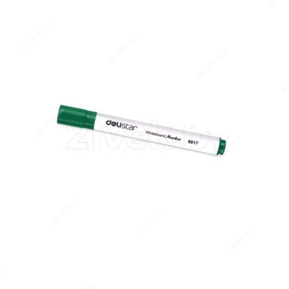 Deli Whiteboard Marker, E6817A, 2MM, Green, 12 Pcs/Pack