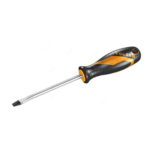 Tolsen Slotted Screwdriver, 20144, GRIPro, 6.5MM Tip Size x 100MM Blade Length