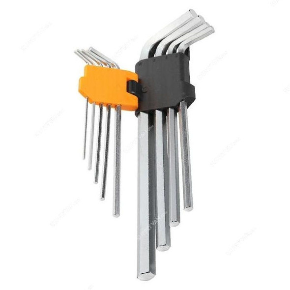 Tolsen Extra Long Arm Hex Key Set, 20049, 9 Pcs/Set