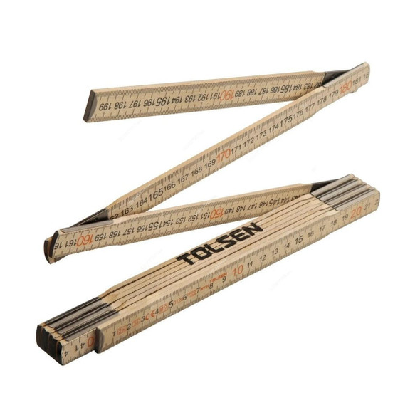 Tolsen Folding Ruler, 35046, 2 Mtrs