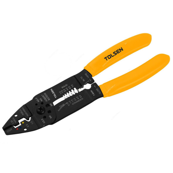 Tolsen Wire Stripping and Crimping Plier, 38052, 215MM
