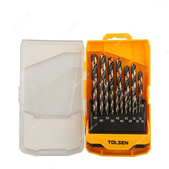 Tolsen Jobber Length Drill Bit Set, 75086, 19 Pcs/Set