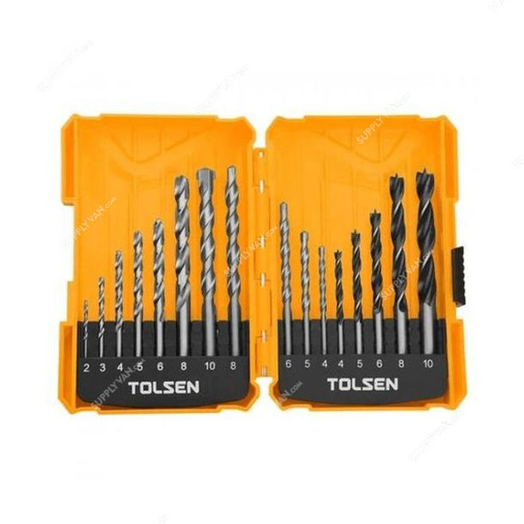 Tolsen Drill Bit Set, 75628, 16 Pcs/Set