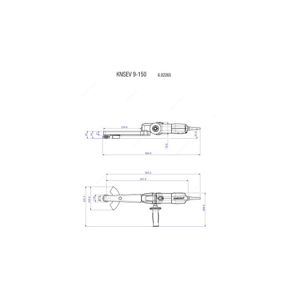 Metabo Fillet Weld Grinder Set With Metal Carry Case, KNSE-9-150, 240V, 950W