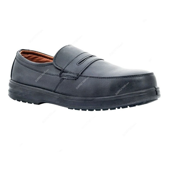 Vaultex Non-Metal S3 Safety Shoes, VE13, Microfiber Leather, Size42, Black