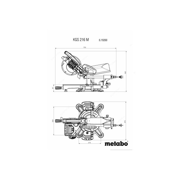 Metabo Mitre Saw, KGS-216-M, 1500W, 216MM