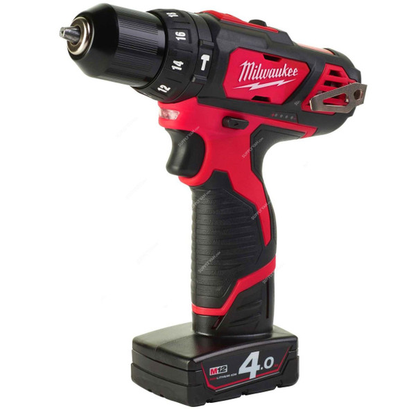 Milwaukee Cordless Combi Drill Kit, M12-BPP2B-421C, 12V