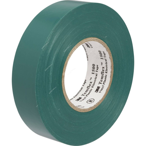 3M Vinyl Electrical Tape, Temflex 1500GR, 19MM x 10 Mtrs, Green