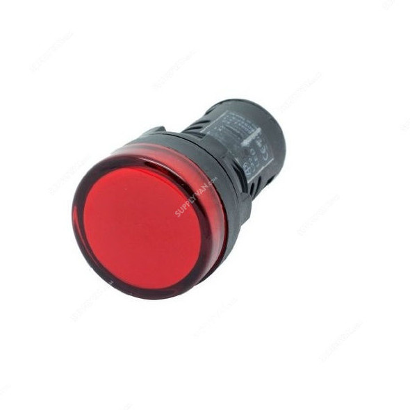 Auspicious LED Pilot Lamp, L22, 24VAC/DC, 22MM, Red