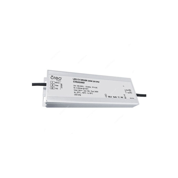Creo Light Slim LED Converter, Metal, IP67, 24V, 240W