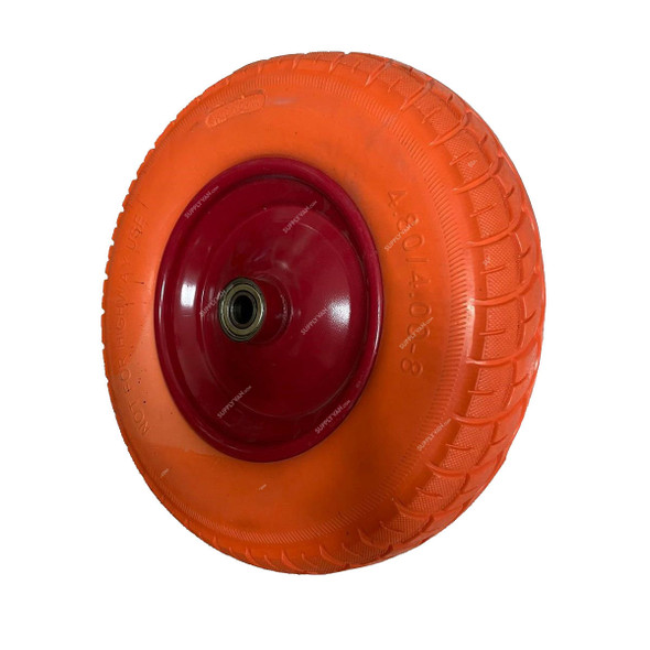 Foam Type Caster Wheel, 25MM x 16 Inch, Orange