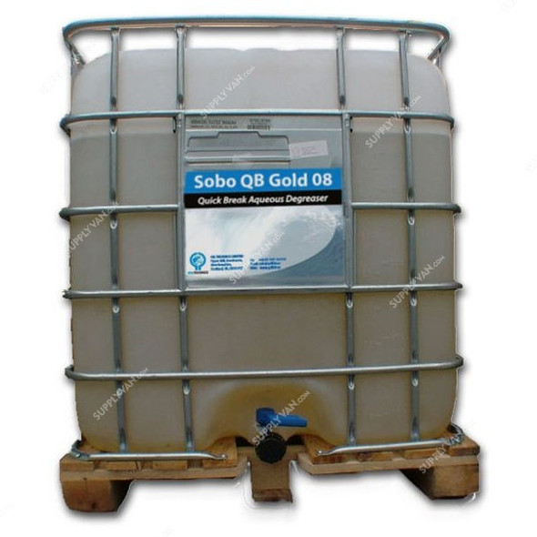 Oil Technics Sobo QB Gold 08 Rig Wash Degreaser, Water Based, 200 Ltrs