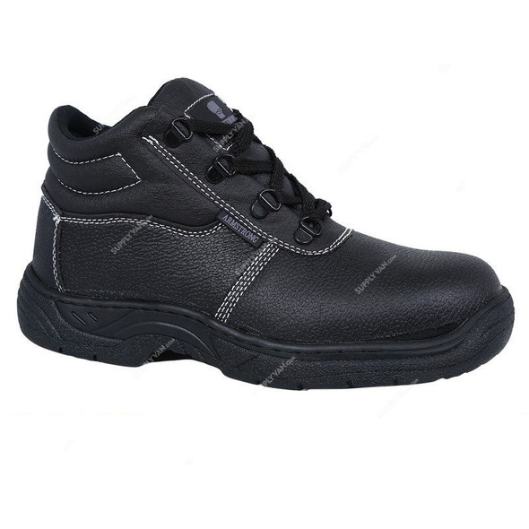 Armstrong High Ankle Safety Shoes, SHI, SBP, Leather, Size38, Black