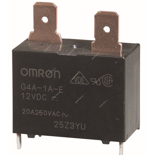 Omron Power Relay, G4A-1A-E, 20A, 250VAC, 12VDC