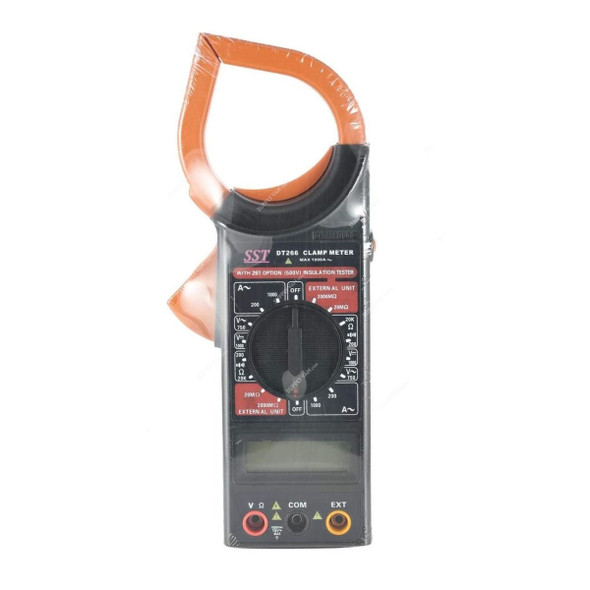 SST Digital Clamp Meter, DT266, 9V, 10A, Black/Orange