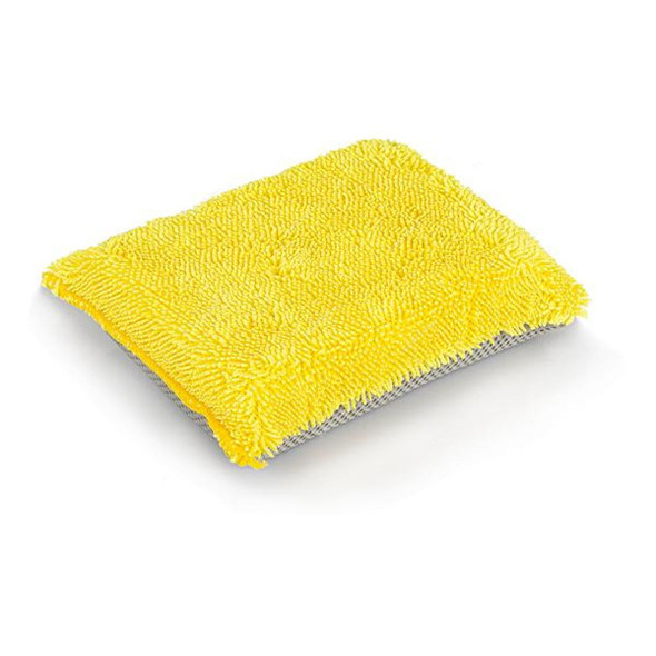 Rhinomotive Upholestry and Interior Cleaning Sponge, R1808, Microfiber, Yellow and Grey