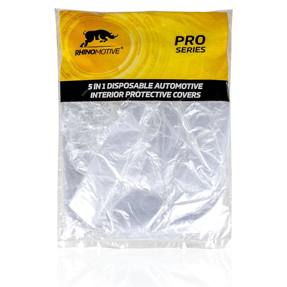 Rhinomotive 5 in 1 Disposable Automotive Interior Protection Cover, R1006, Plastic, Clear