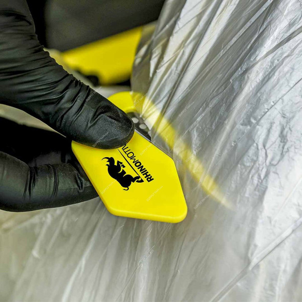 Rhinomotive Clear Masking Film Cutter, R1108, Yellow