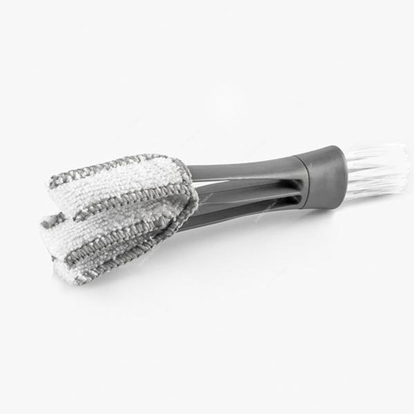 Rhinomotive Multifunctional Dual Sided Auto Detailing Brush, R1815, Plastic, Grey/White