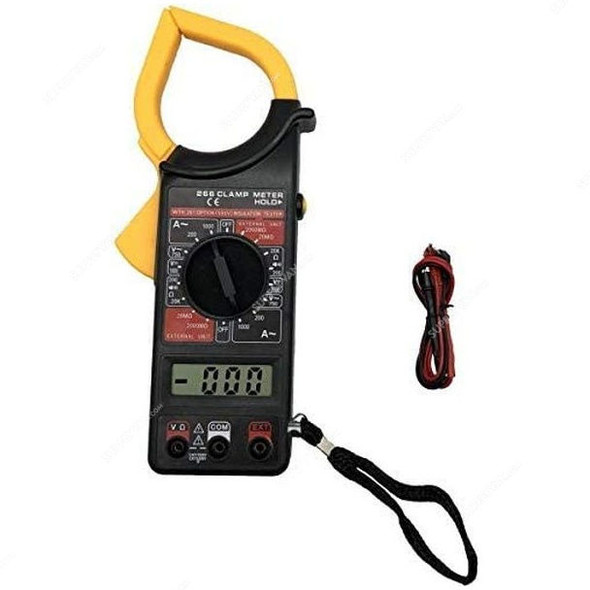 Digital Clamp Meter Multimeter, DT-266, 1.9V, Black and Yellow