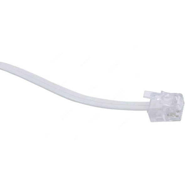 Hightech Telephone Patch Cord, Rj45, 1.5 Mtrs, White