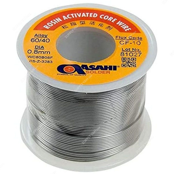 Sqashi Rosin Activated Soldering Wire, WC60B08F, 200GM, 0.8MM