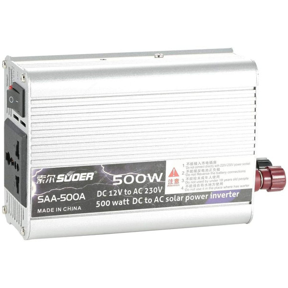 Suoer DC to AC Solar Power Inverter, SAA-500A, 12VDC to 230VAC, 500W