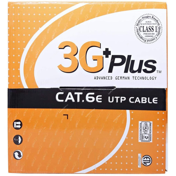 3G Plus UTP Cable, Cat 6E, 100 Mtrs, Grey