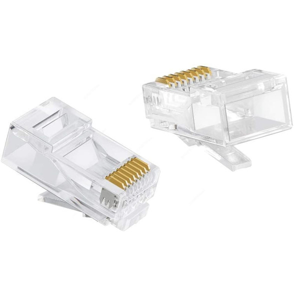 CableCreation RJ45 Female Connector, CL0190, Clear, 100 Pcs/Pack