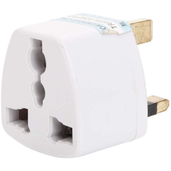 Universal Travel Plug Adapter, White