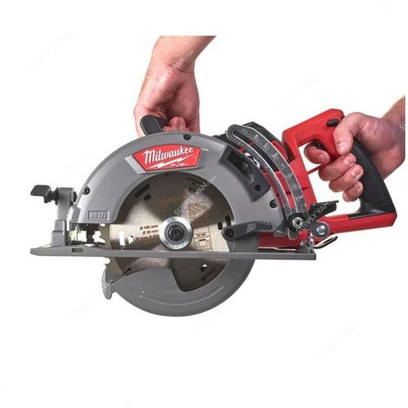 Milwaukee Rear Handle Cordless Circular Saw, M18FCSRH66-0, Fuel, 18V, 190MM