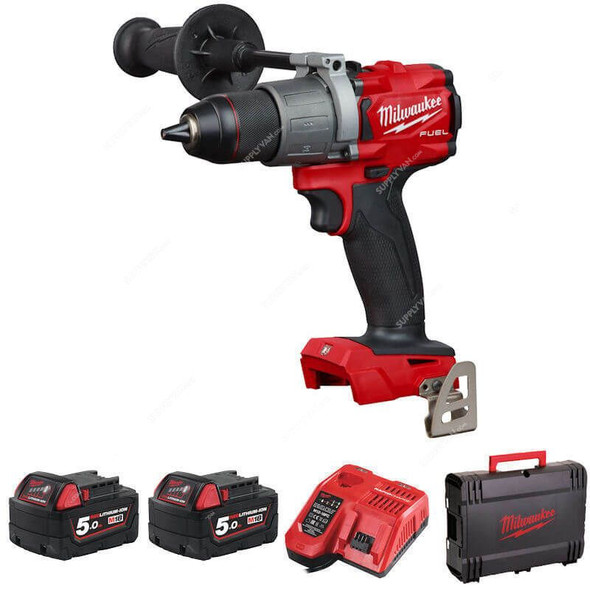 Milwaukee Cordless Percussion Drill, M18FPD2-502X, Fuel, 18V, 13MM, 32000 BPM