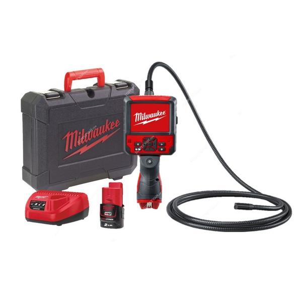 Milwaukee Digital Inspection Camera Kit, M12ICAV3-201C, 12V, 85MM Display, Red/Black