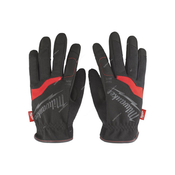 Milwaukee Free-Flex Work Gloves, 48229714, 2XL, Black