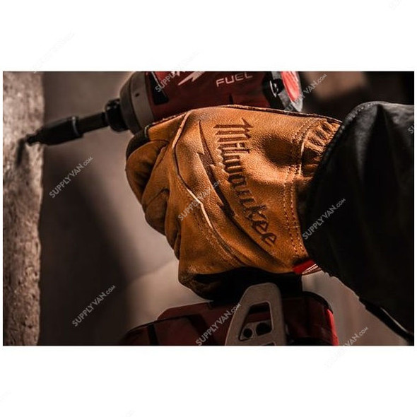 Milwaukee Leather Gloves, 4932478125, XL, Brown