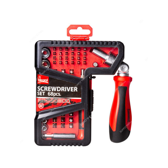 Beorol Ratchet Screwdriver Set, OSET68, 1/4 Inch, 68 Pcs/Set