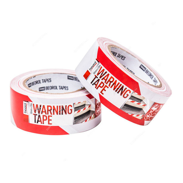 Beorol Warning Tape, SZOCB, 50 x 33 Mtrs, Red/White
