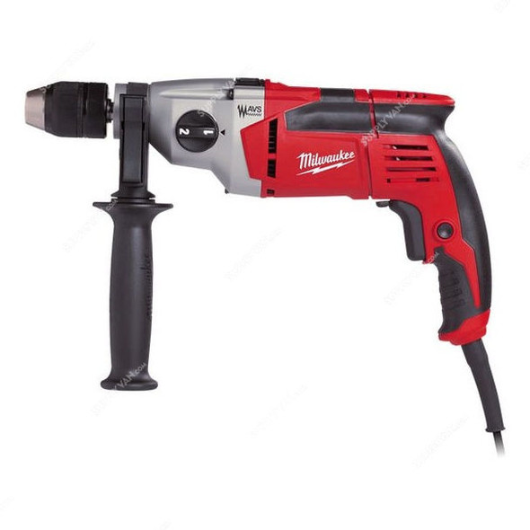 Milwaukee 2-Speed Percussion Drill, PD2E22R, 850W, 13MM