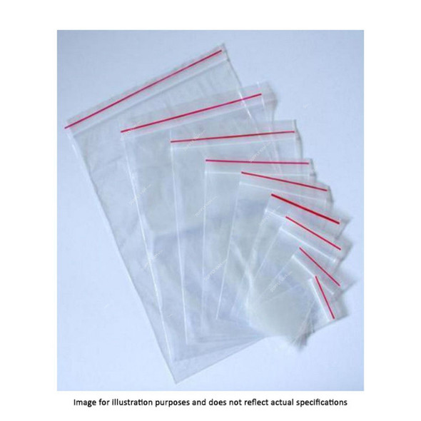 Ziplock Bag, Plastic, 50 Mic, 6 x 5 Inch, Clear, 100 Pcs/Pack
