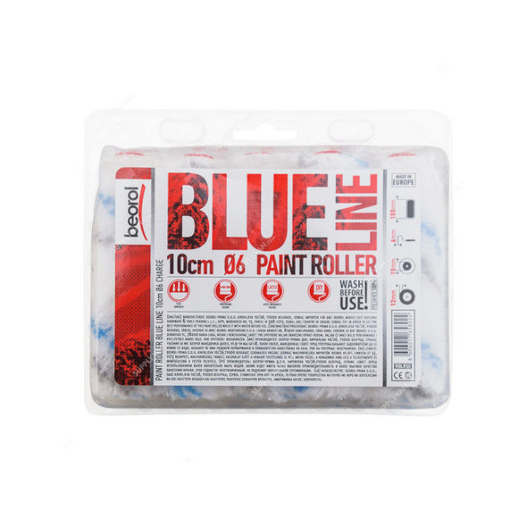 Beorol Blue Line Radiator Paint Roller, RBLR10, Polyamide, 6MM x 4 Inch, 10 Pcs/Pack